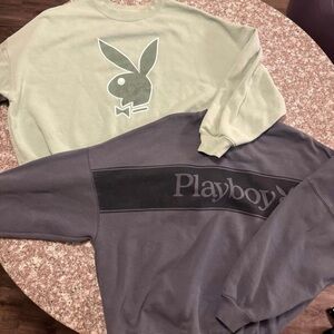 PLAYBOY Sweatshirts in Cream and Gray